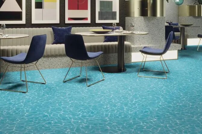 洁福（洁弗乐）蓝色地板 现代空间宁静美学 百搭蓝色商用家用地板