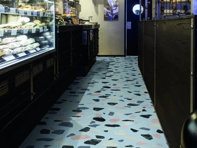 洁福（洁弗乐）肌理地板 水磨石 / 水泥纹 LVT 地板 适配办公教育质感空间