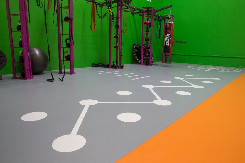 洁福健身房pvc运动地板